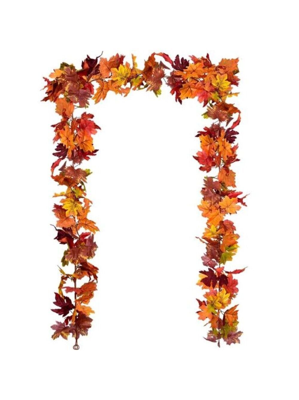 Fall Maple Leaf Garland Set Artificial Autumn Foliage Thanksgiving Home Decor